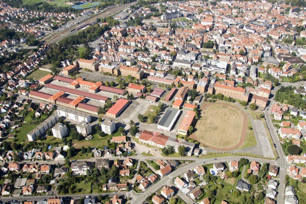 Vue aérienne du quartier Thurot de Haguenau