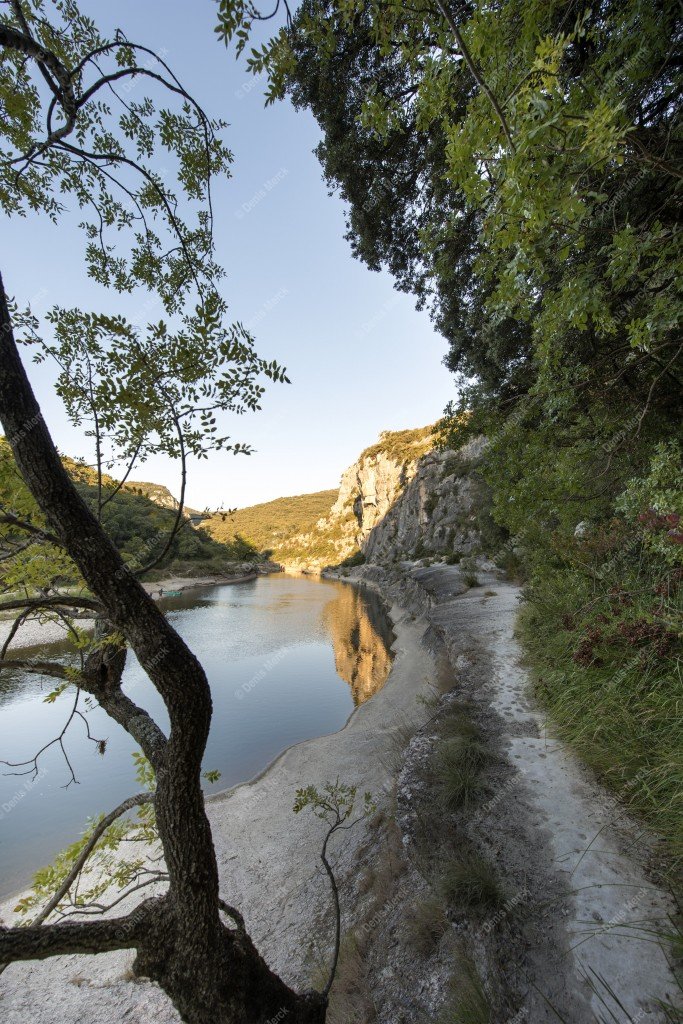 gorges de l'Ardèche au lever du soleil