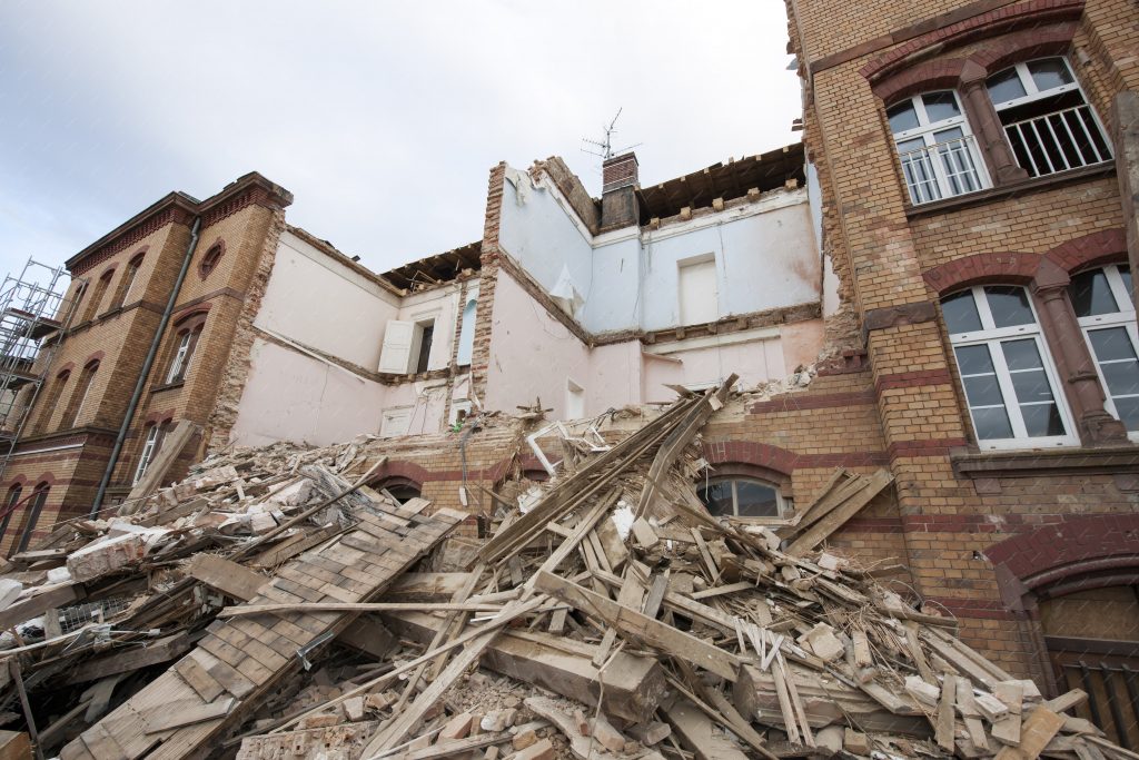 Démolition d'un bâtiment dans le quartier Thurot à Haguenau