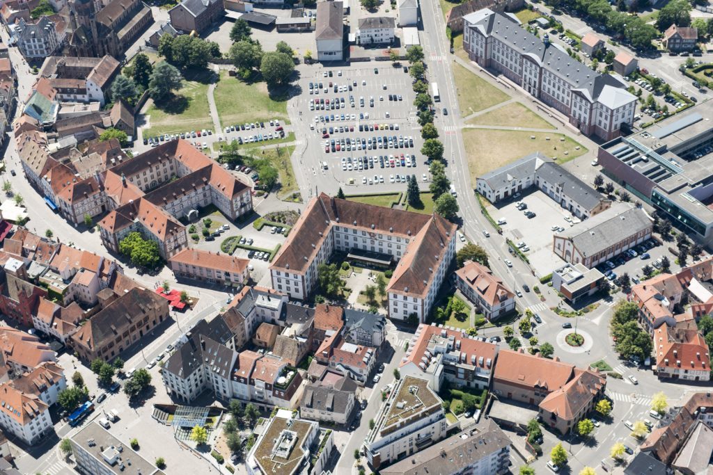 Vue aérienne du centre ville de Haguenau